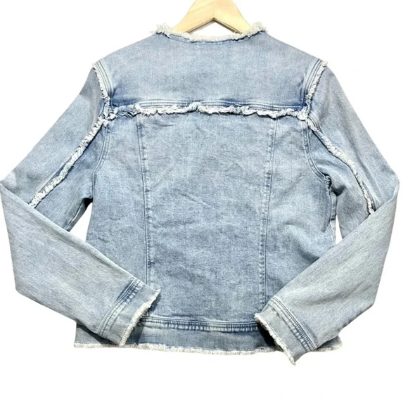 NWT Macaron Distressed Denim Jacket - Picture 4 of 4